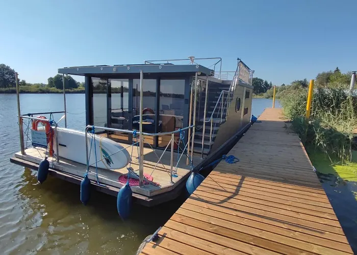 Botel Houseboat Water King Plywajacy Dom Na Wodzie Lodz Hausboot 7 Os Uraz (Trzebnica)