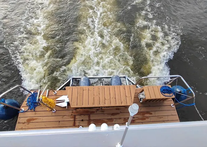 Houseboat Water King Plywajacy Dom Na Wodzie Lodz Hausboot 7 Os Botel